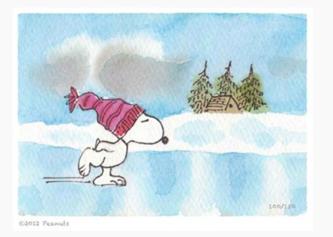 Peanuts-Snoopy-Ice Is Nice- Limited Edition Giclee On Paper