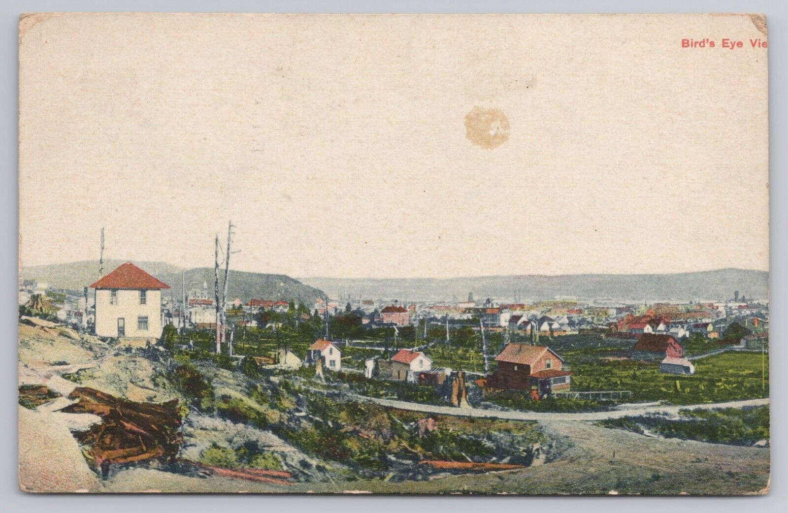1914 Vintage Postcard Bird's Eye View of Aberdeen Washington Logging Town