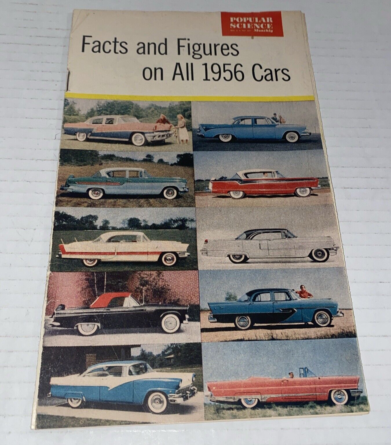 Vintage 1950s Popular Science Fact & Figures on ALL 1956 Cars Nash Packard Prop