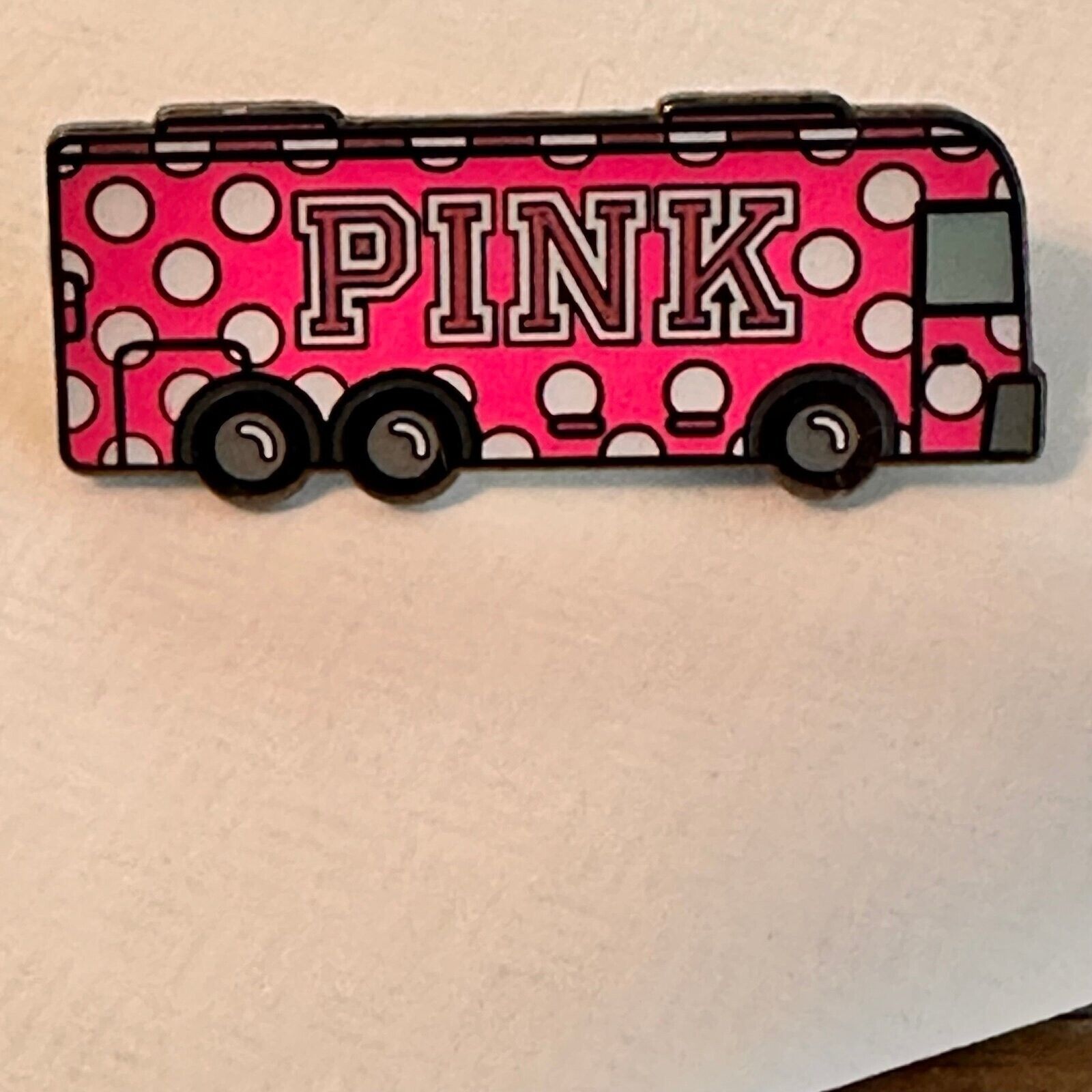 Vintage PINK Victoria Secret bus pin