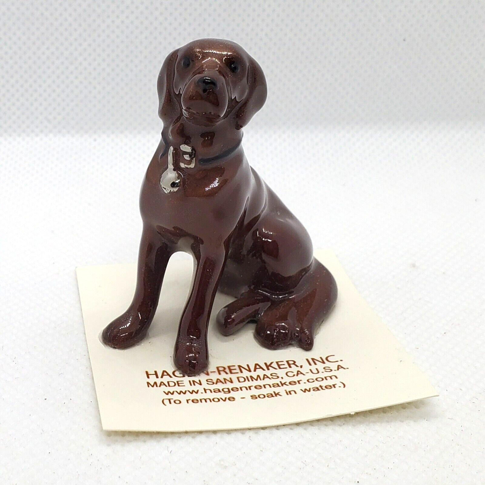 Hagen Renaker Chocolate labrador retriever dog figurine 2in tall NEW 
