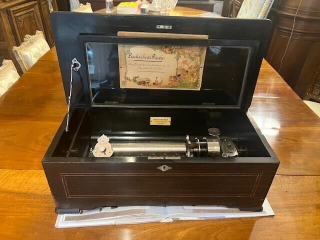 Antique American Wood Music Box ( Jacot & Sons )