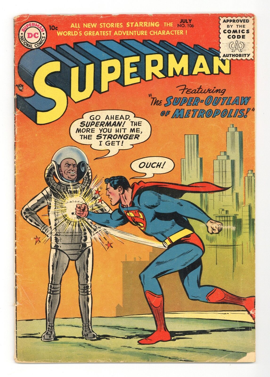 Superman #106 GD/VG 3.0 1956