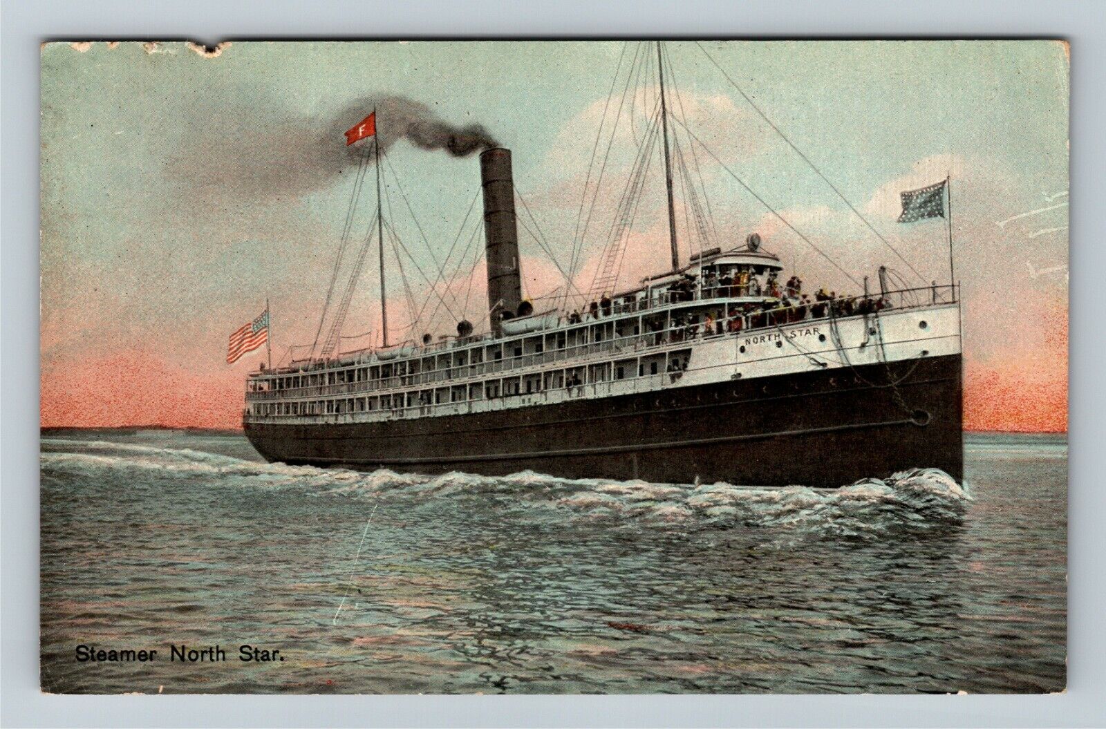 Steamer North Star, Vintage Postcard