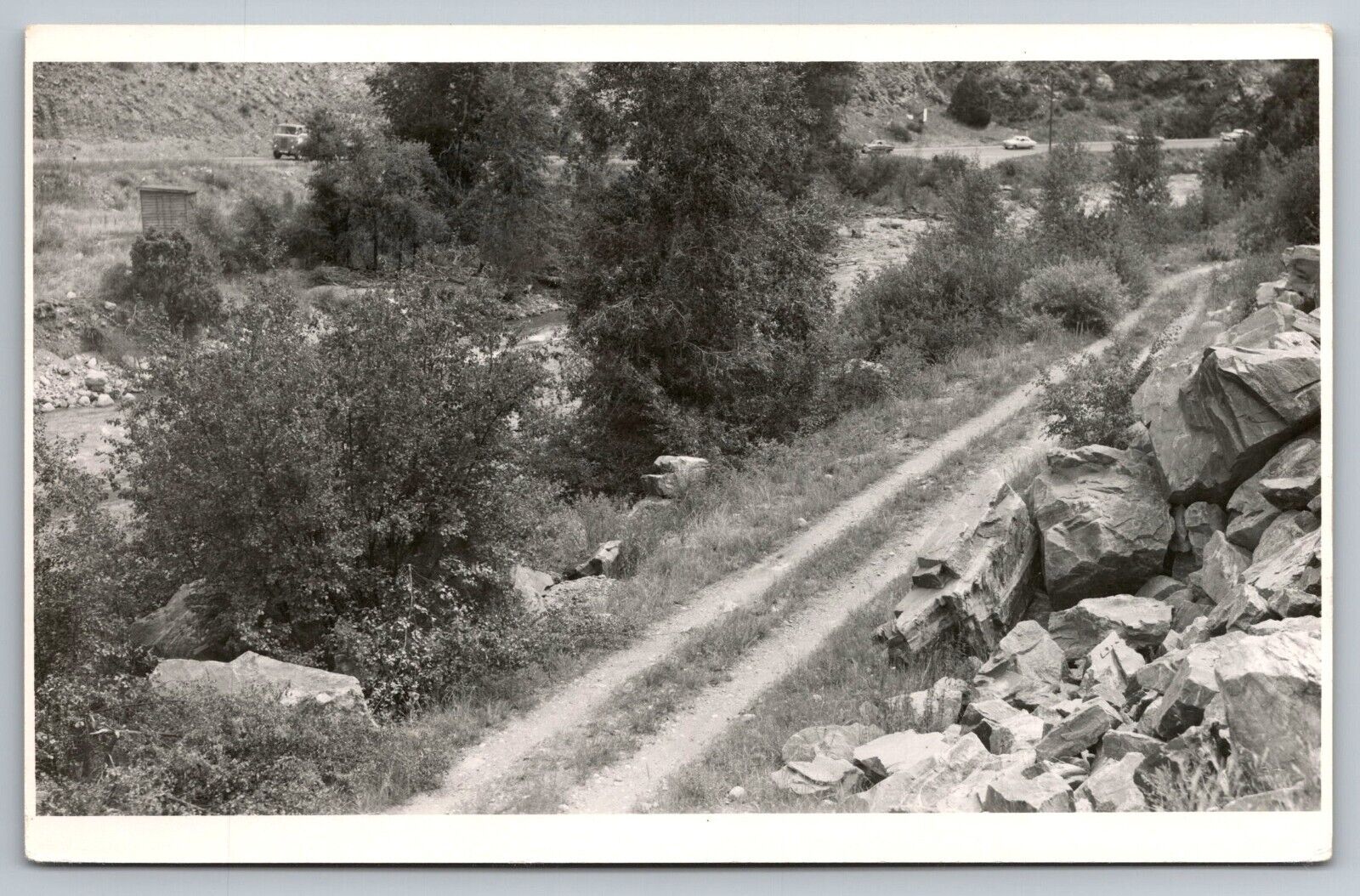 View Near Floyd Hill Colorado. 1958 Real Photo Postcard. RPPC. RH Kindig Photo