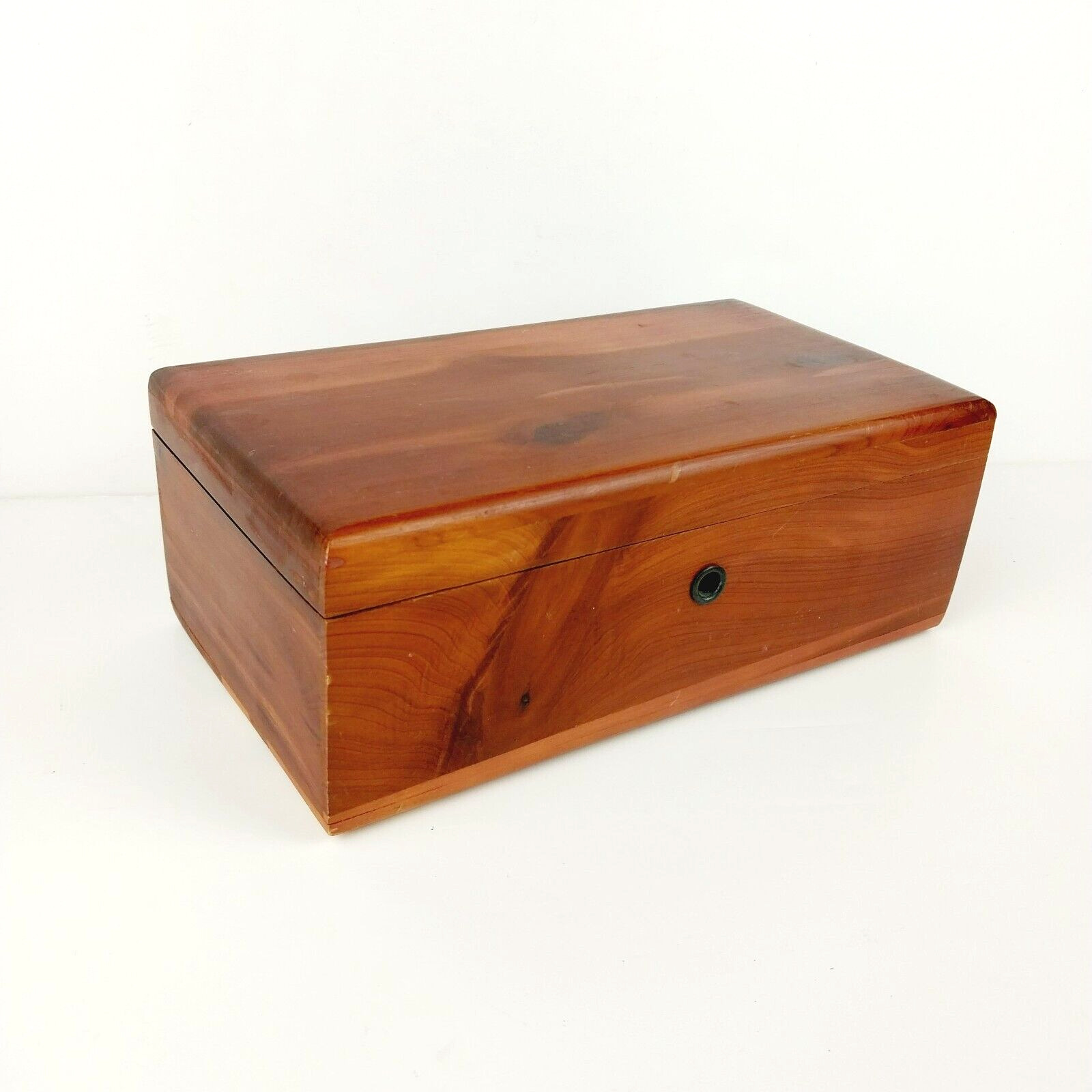 Vintage Lane Miniature Wooden Cedar Chest Jewelry Trinket Box - No Key