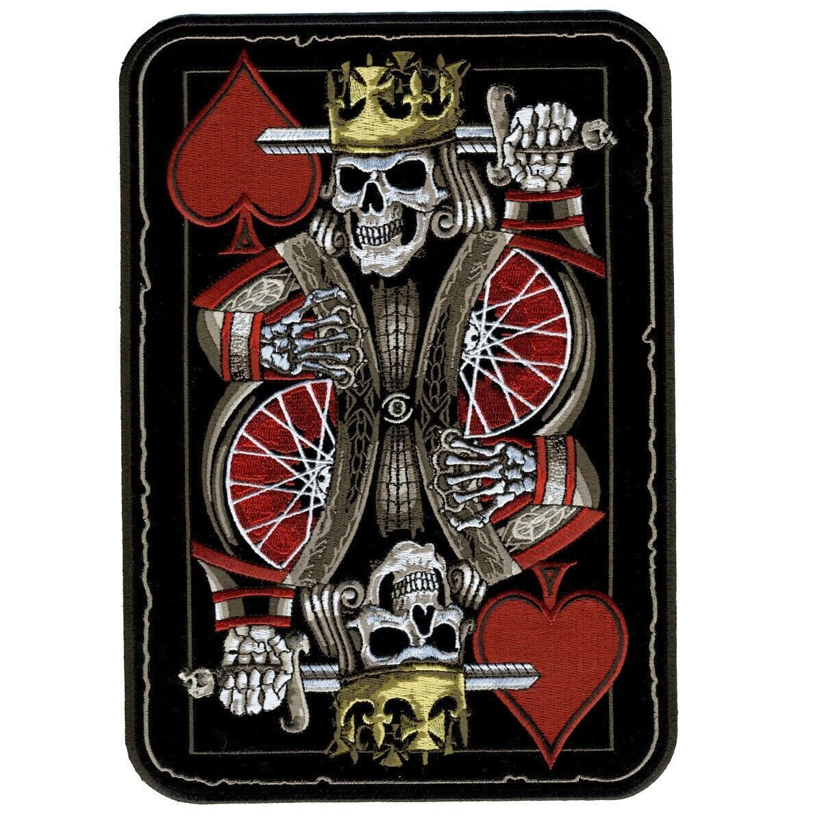 Suicide King Embroidered Jacket Vest Back Patch - 10.0 X 7.0 Inch Iron on Sew on