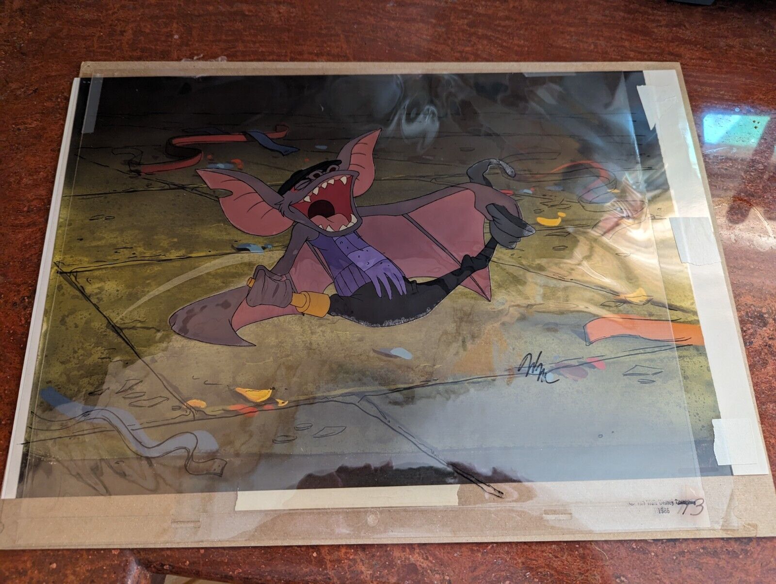 Disney Great Mouse Detective Original Production Cell Animation Art - RARE
