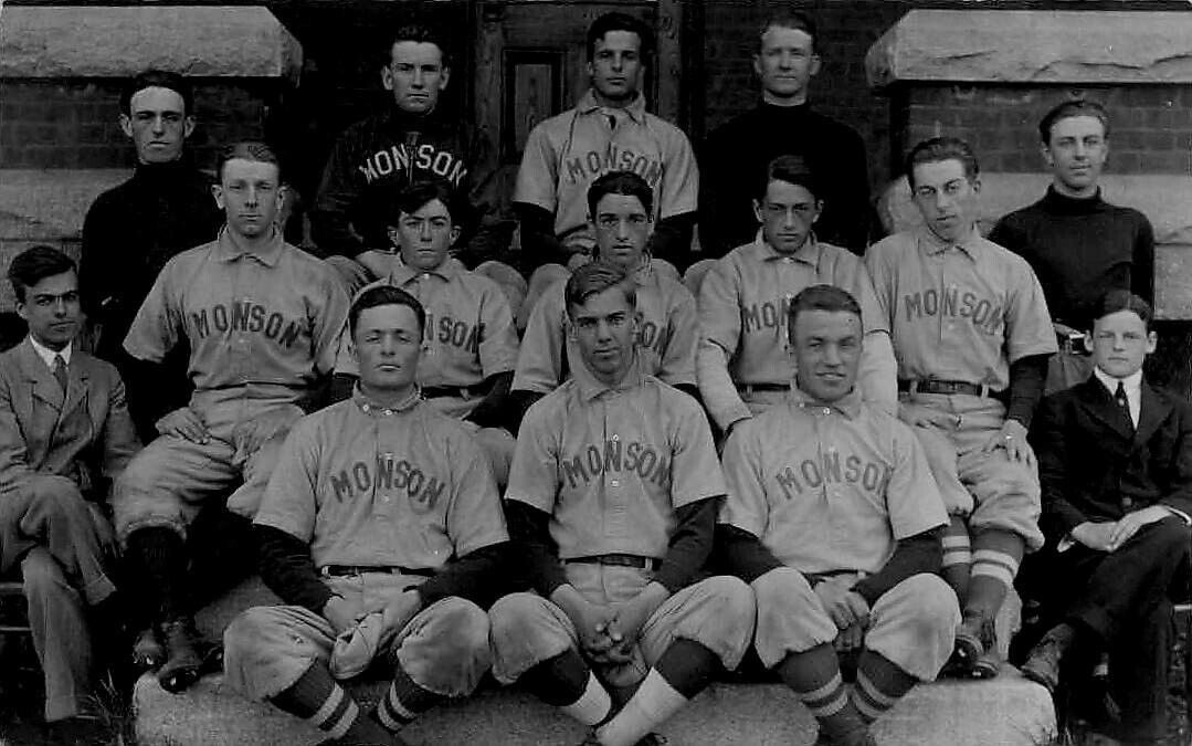 Postcard RPPC Baseball Team Monsoon Massachusetts c1904 - 1918 AZO 4 Triangle Up