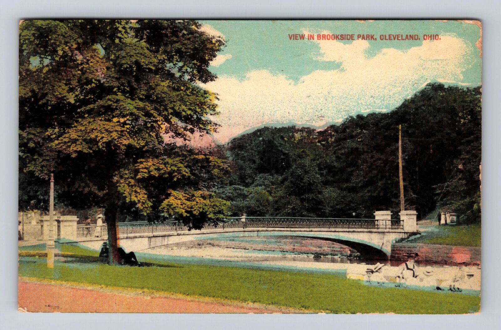 Cleveland OH-Ohio, View In Brookside Park, Antique, Vintage c1916 Postcard