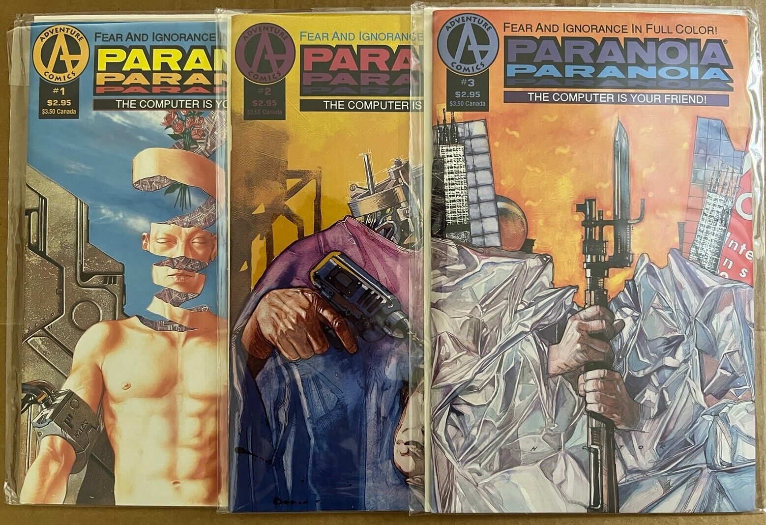 Paranoia: The Computer Is Your Friend #1-3 SET | VF/NM 1991 Adventure Comics