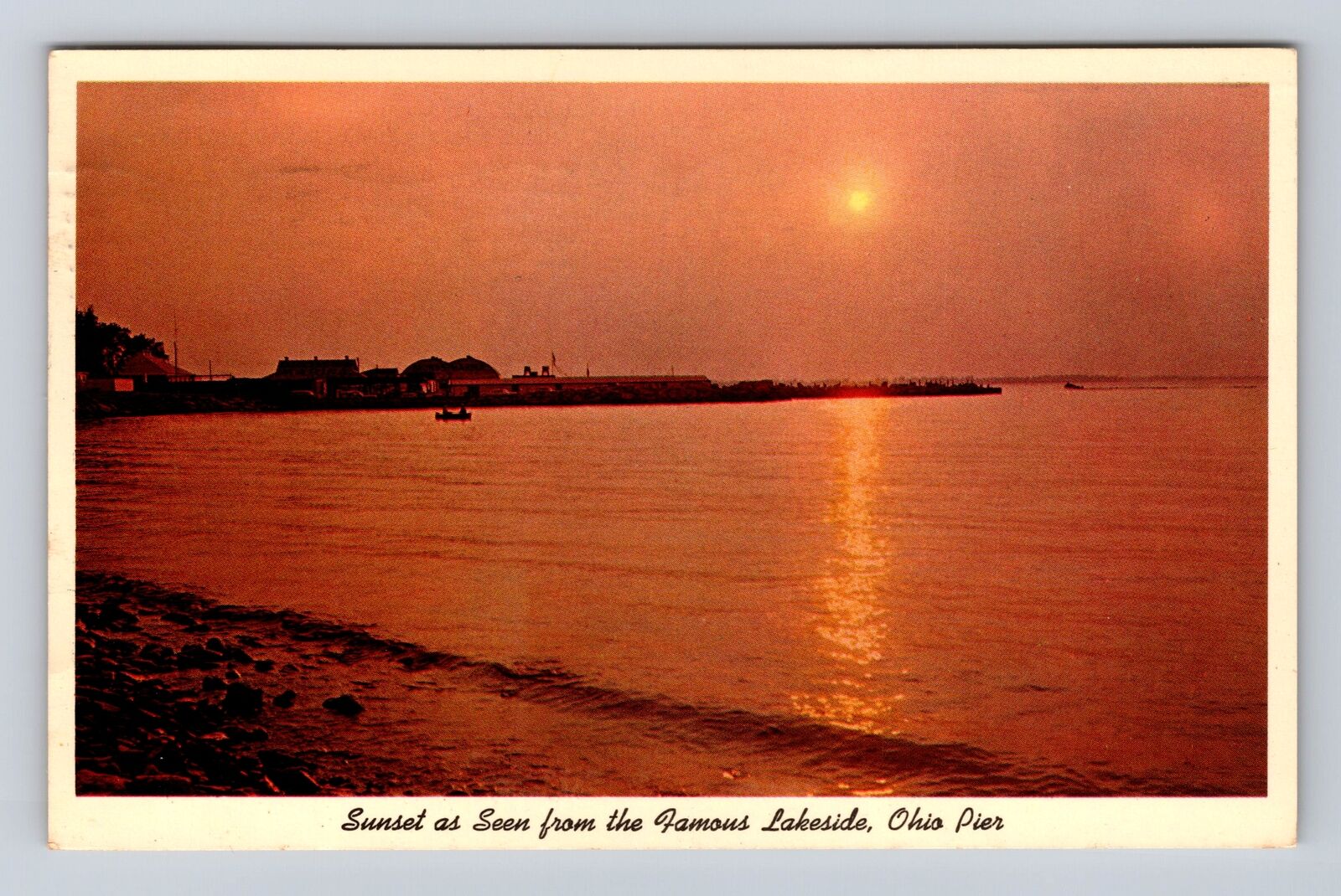 Marblehead OH-Ohio, Lakeside Ohio Pier, Antique Vintage c1966 Souvenir Postcard