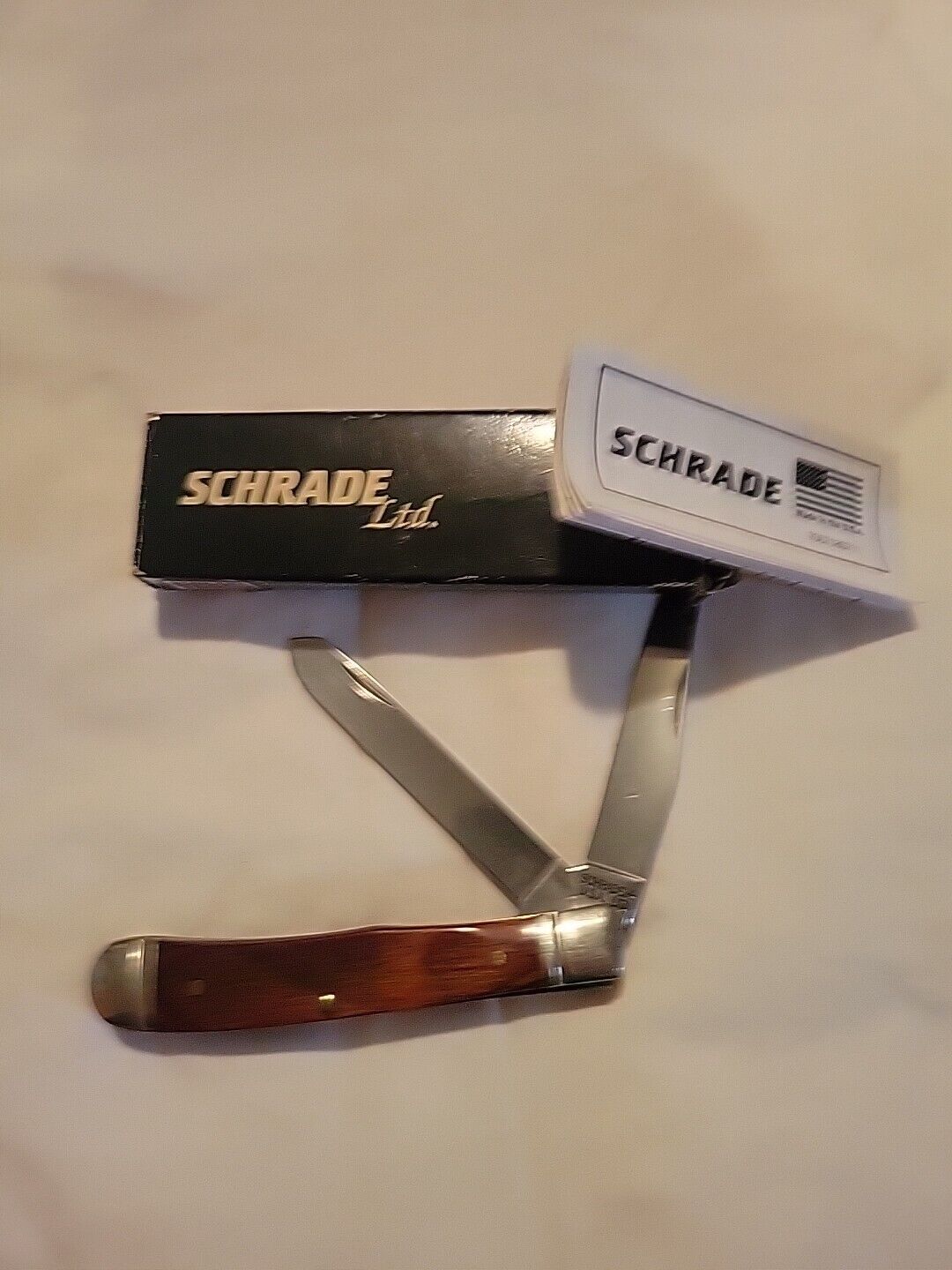 Schrade Knife USA Made New In Box 296WC Trapper   W/Packaging,Papers
