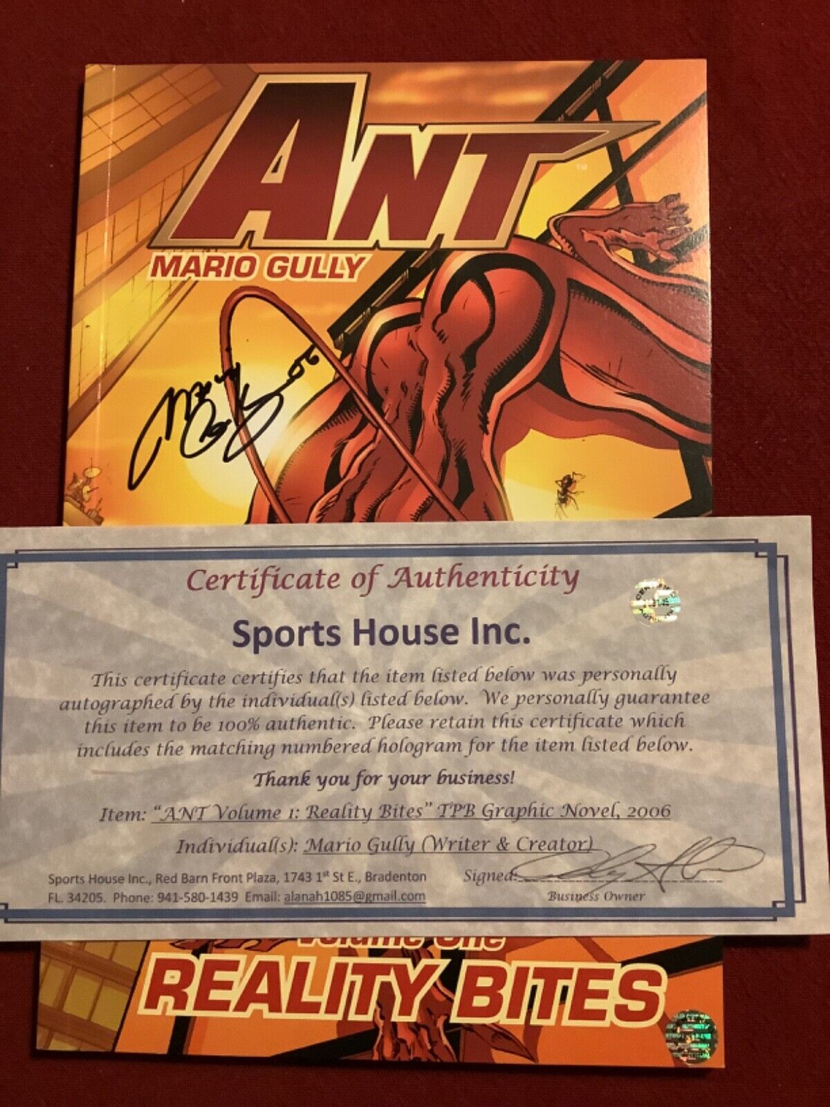 Ant Vol 1 Reality Bites SIGNED TPB 2006 Image Comics Mario Gully Out of Print