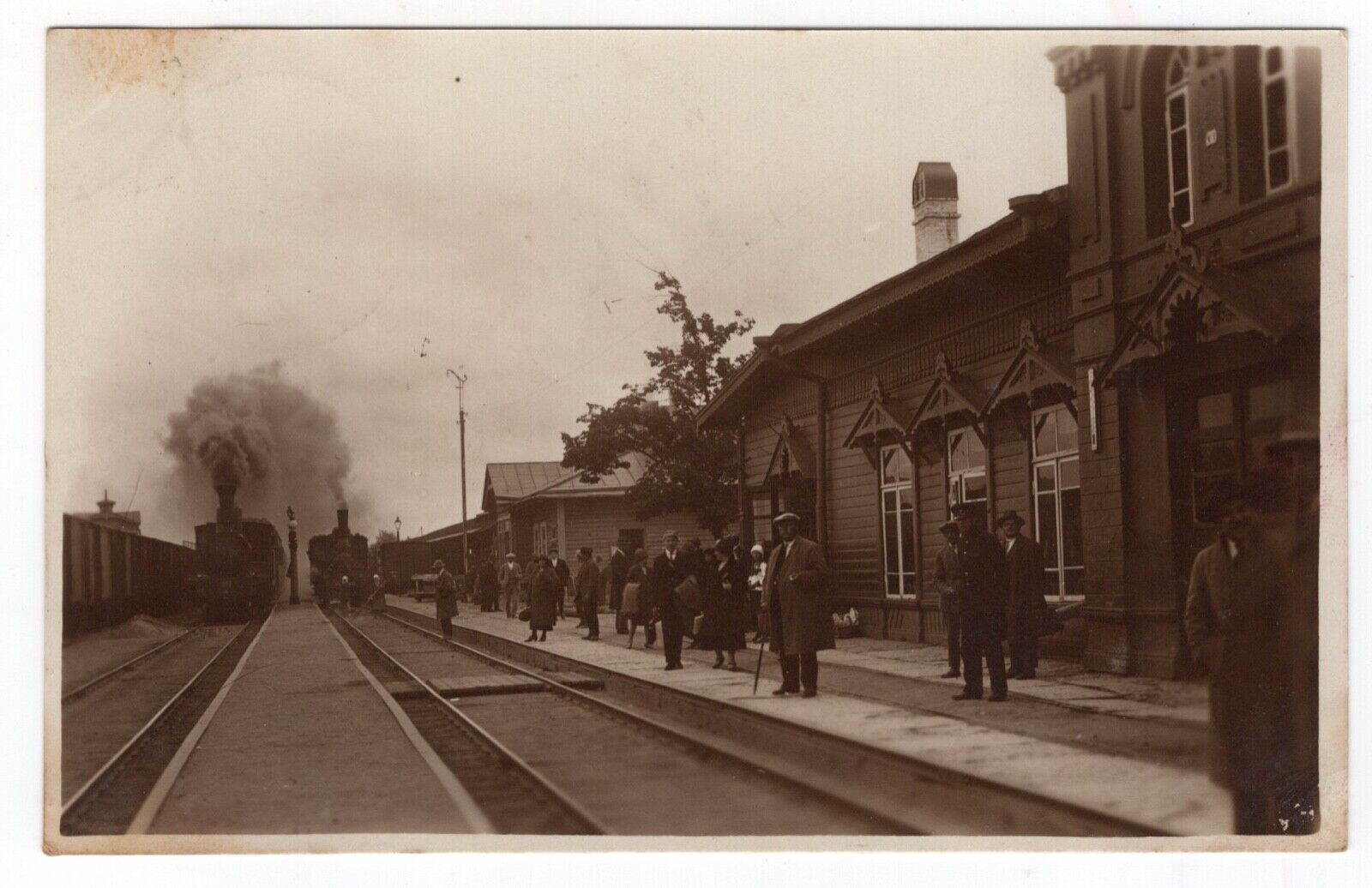 ESTONIA 1928 RAILWAY STATION PASSENGERS, EESTI RAKVERE RAUDTEEJAAM POSTALLY USED