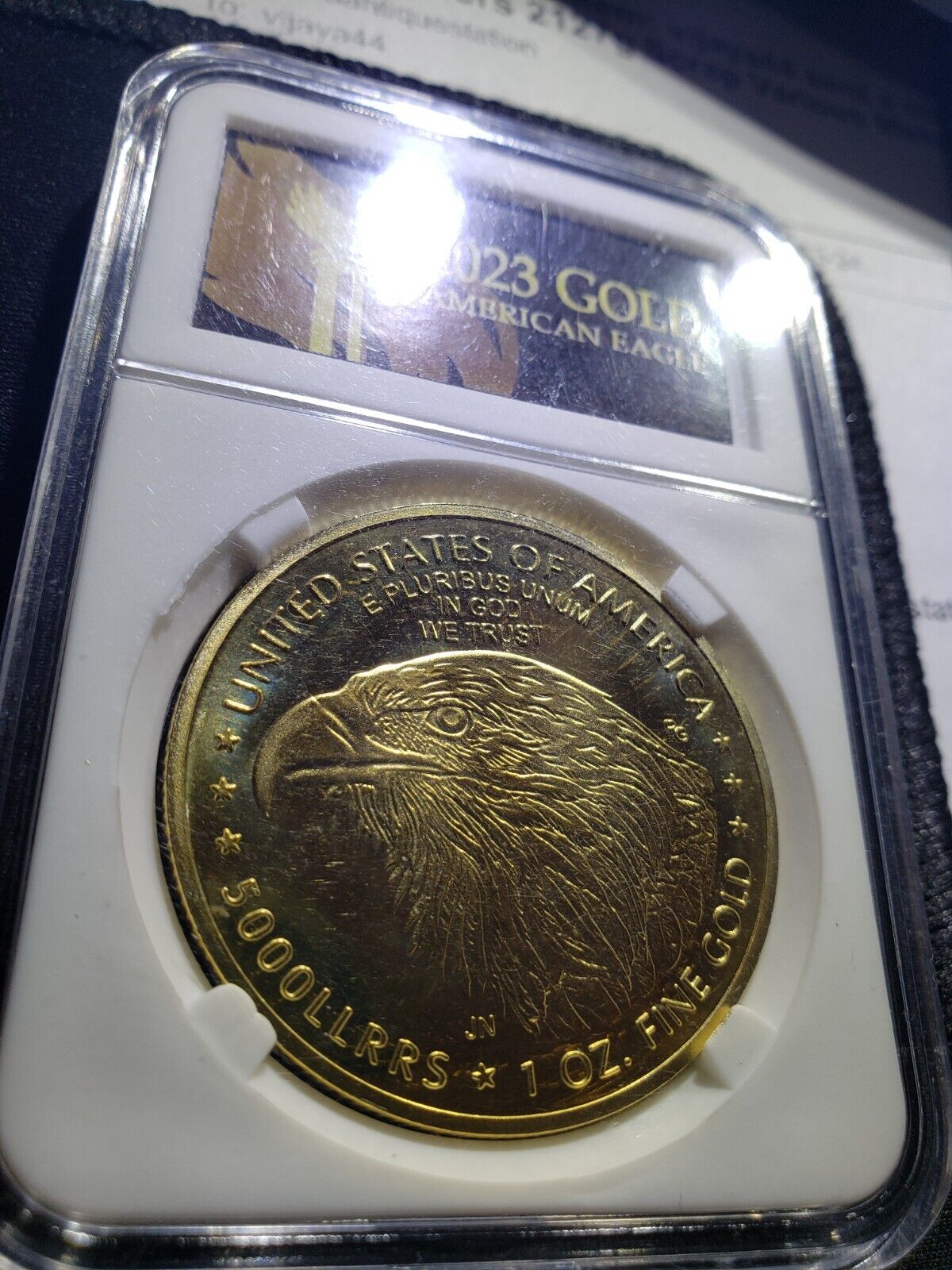 LOT 153 American Liberty 2023 Golden Coin, American Eagle Replica, BRAND NEW Sea
