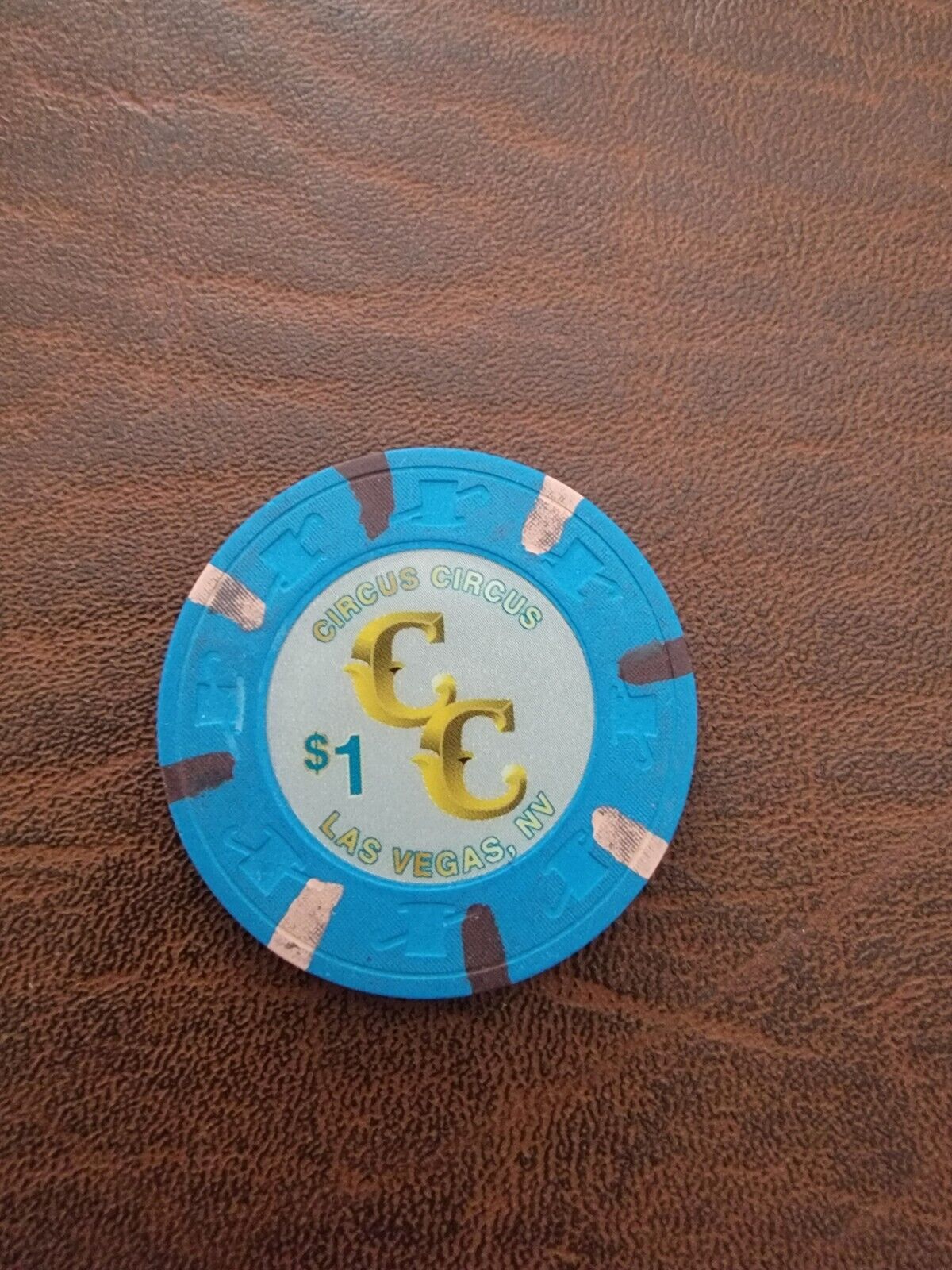 1 ONE $1 Las Vegas Circus Circus Casino Poker Chip