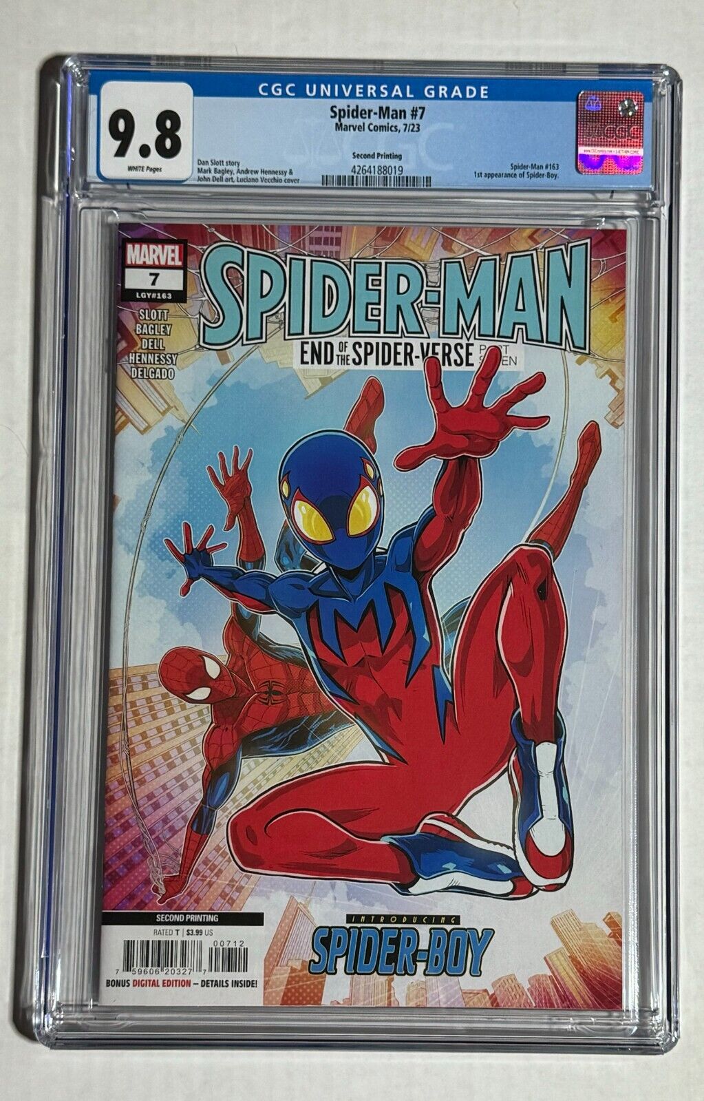 Spider-Man #7 CGC 9.8 Second Print - First Appearance of Spider-Boy