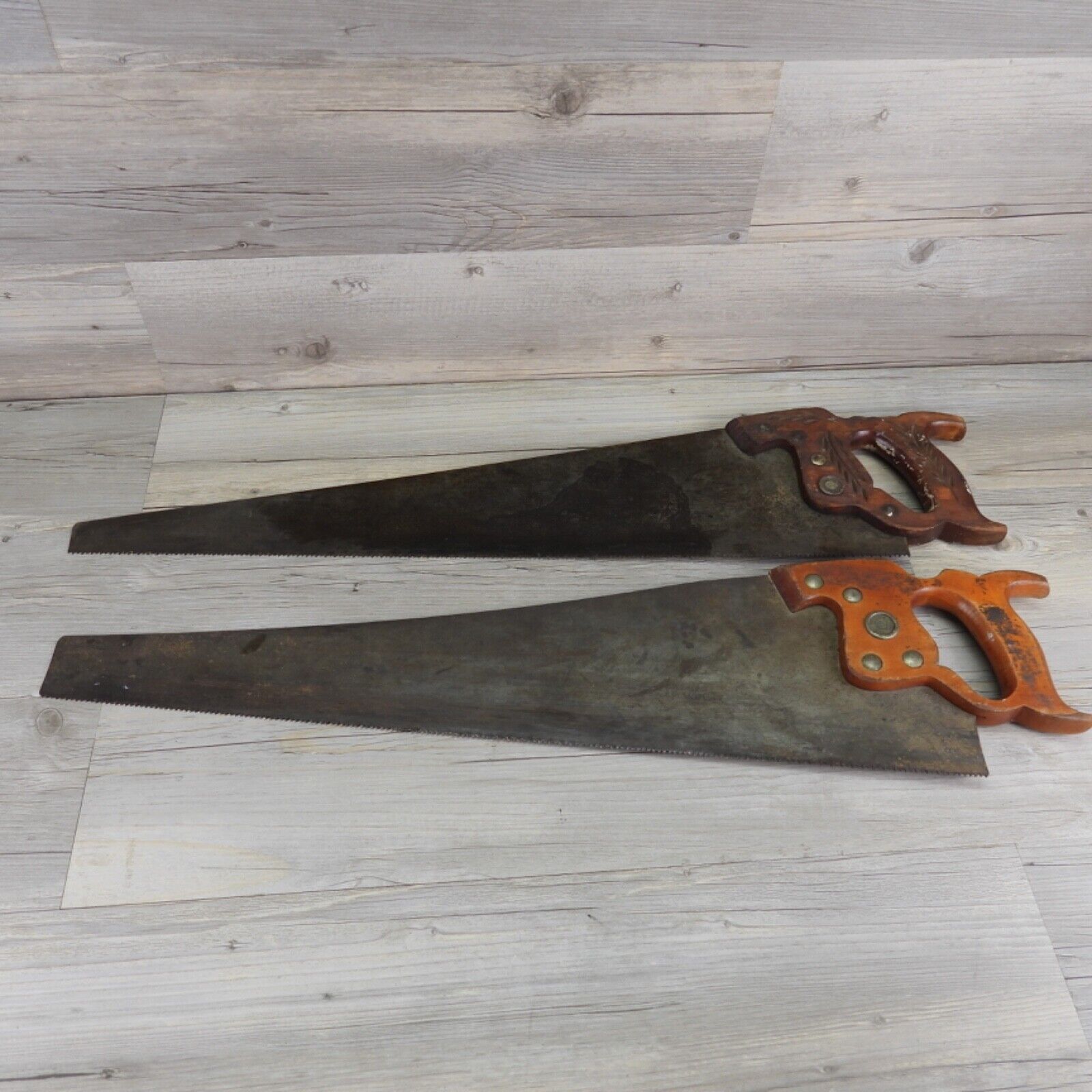 Disston D-8 Panel Crosscut Saw Two Saw Lot User Quality See Description