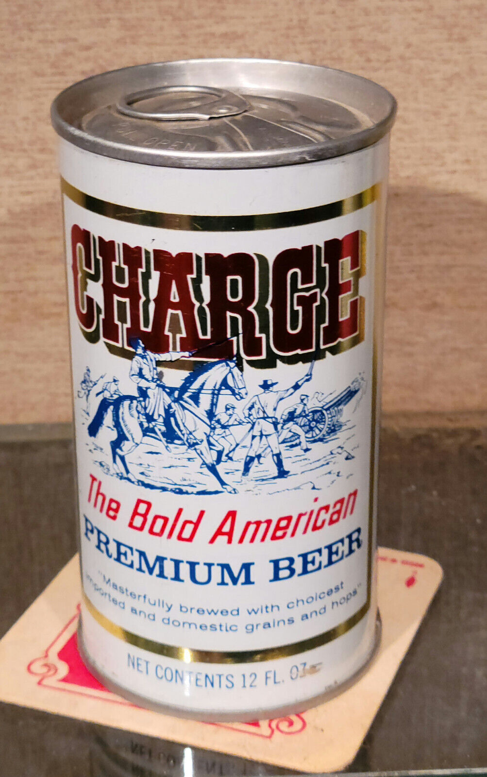 1968 CHARGE PULL TAB BEER CAN LITTLE SWITZERLAND HUNTINGTON WEST VIRGINIA EMPTY