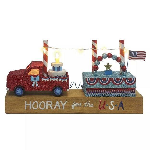 Celebrate Americana Together Patriotic 4th of July LED Paper Parade Sitabout