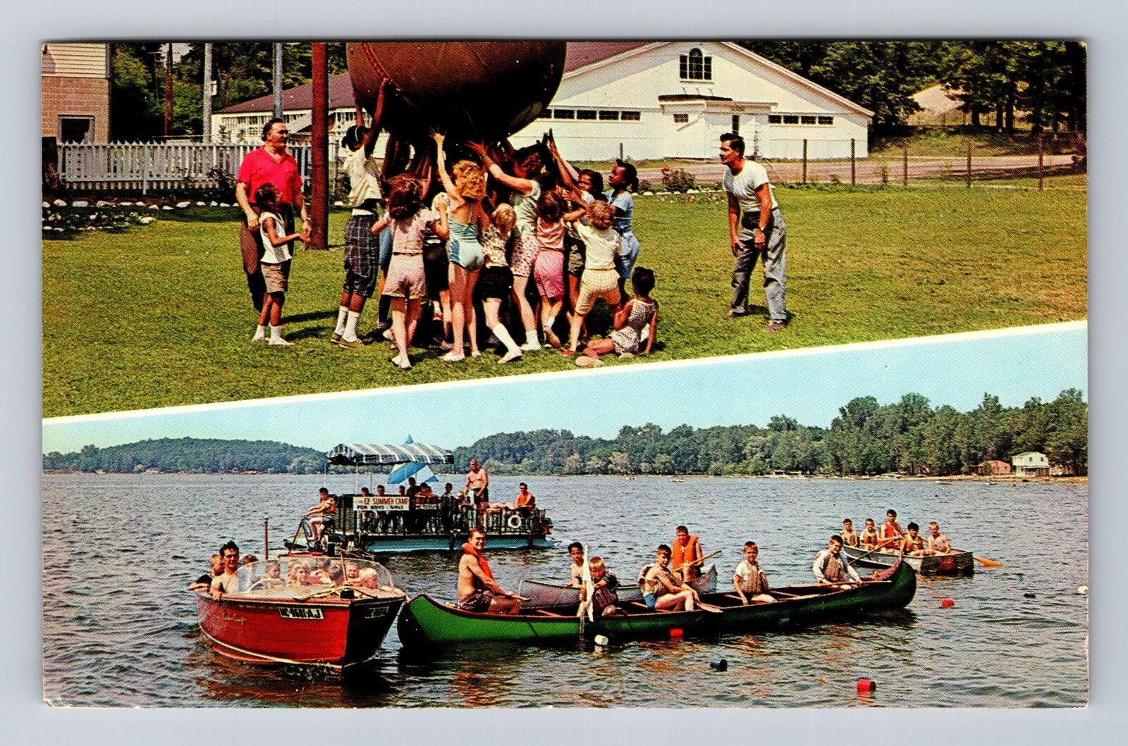 Onsted MI-Michigan, Sand Lake, Local 12 Summer Camp, Vintage c1962 Postcard