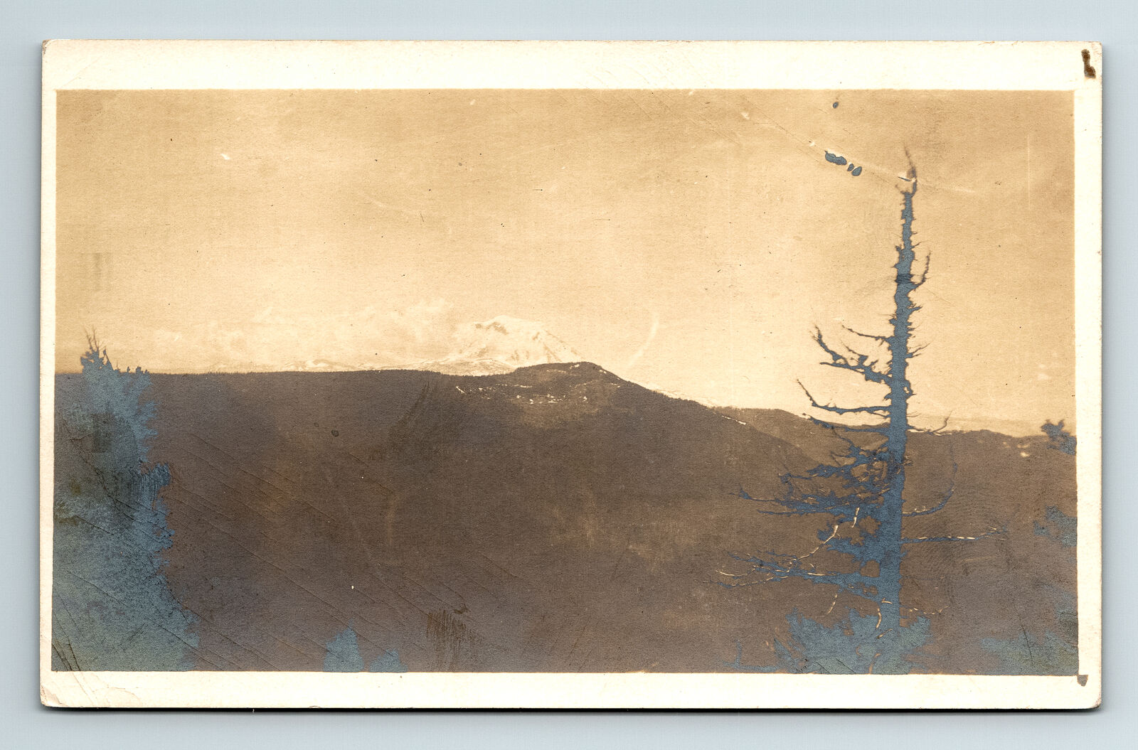 RPPC Postcard Mount Adams WA Washington Mt Great Message OOAK?