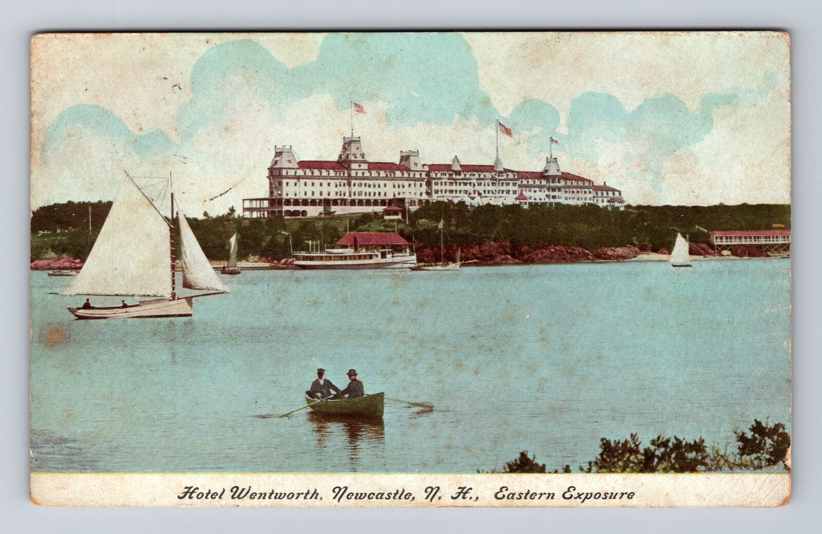 Newcastle NH-New Hampshire, Hotel Wentworth Advertising Antique Vintage Postcard