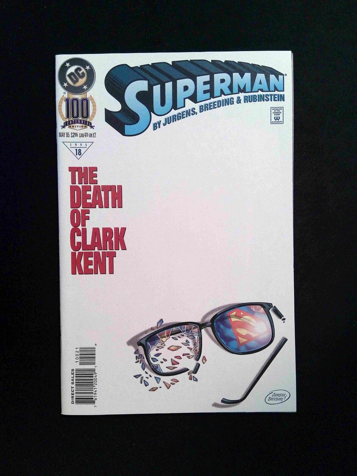 Superman #100N (2ND SERIES) DC Comics 1995 NM-  Variant Cover