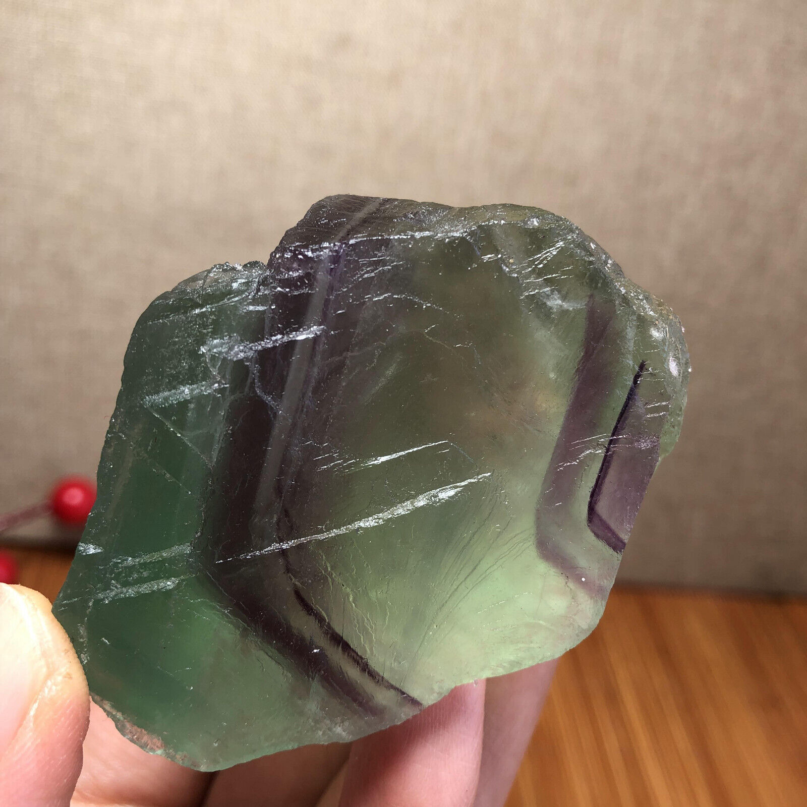 194g Natural Green Fluorite Crystal Rough original uncut specimens 65mm A1223