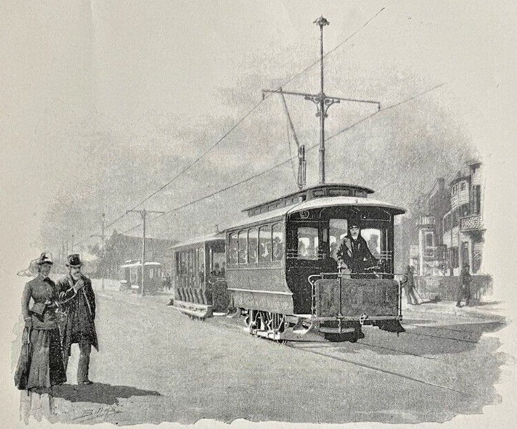 1890 Electric Railways Trains Trolleys Streetcars illustrated