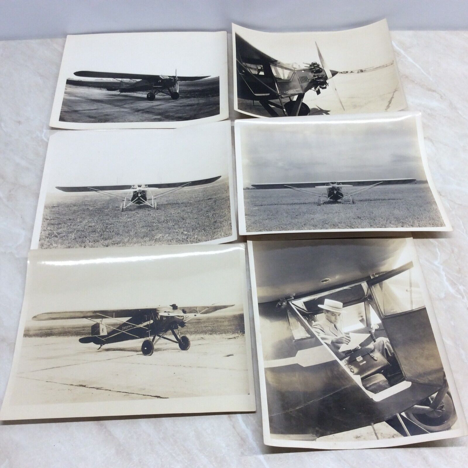 VINTAGE Photos Lot 6 Cessna Airplane 8”x10” History Professional Man Photo