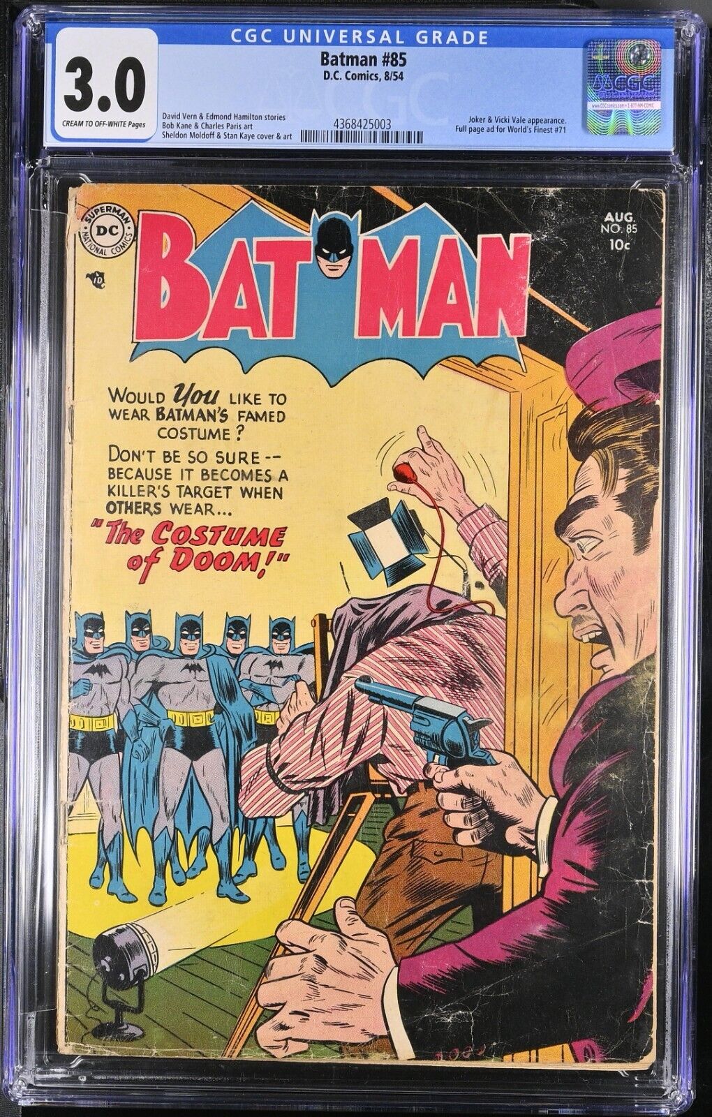 Batman #85 (Aug 1954, D.C. Comics) CGC 3.0 GD/VG | 4368425003