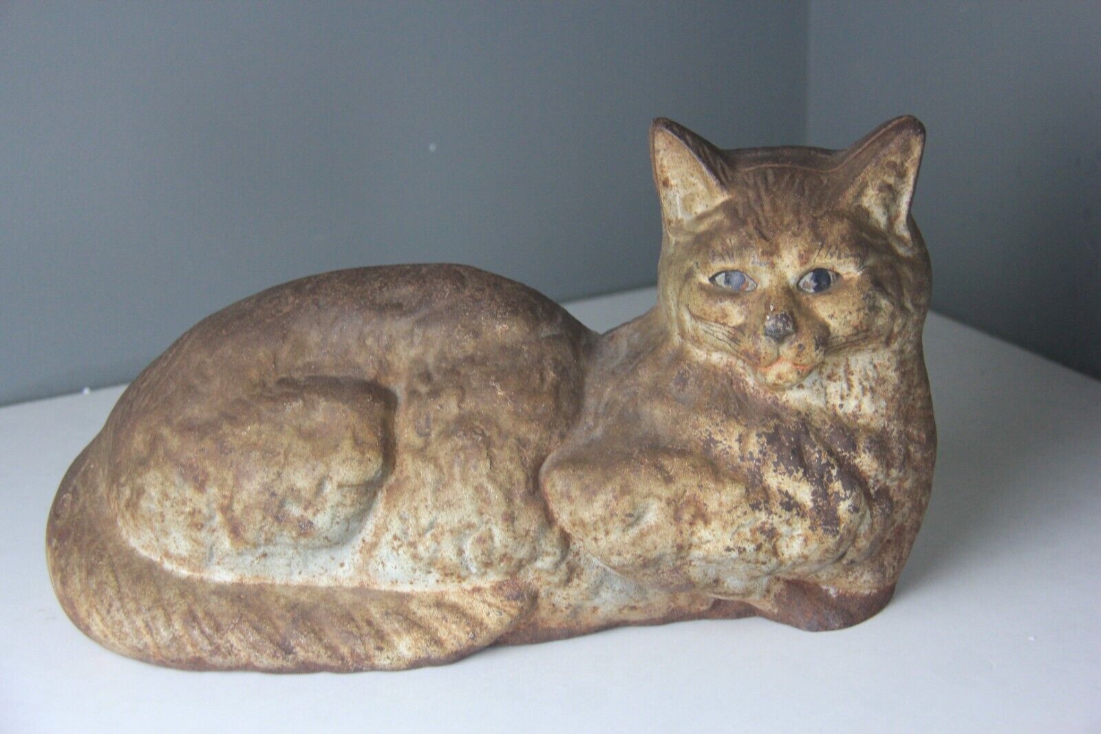 Antique Cast Iron Fireside Cat Doorstop Statue