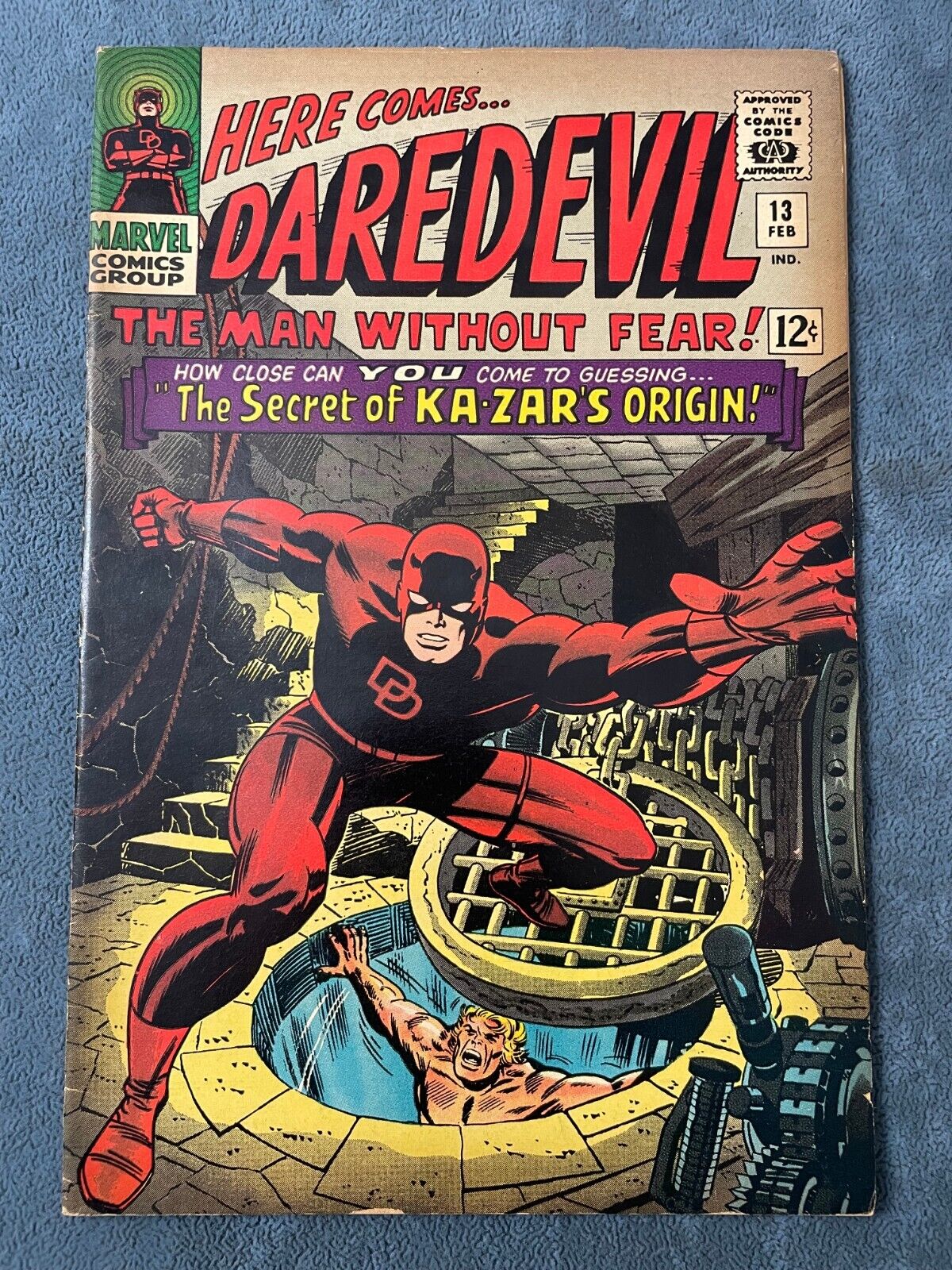 Daredevil #13 1966 Marvel Comic Book Key Issue 1st Vibranium Anti Metal Kirby VG