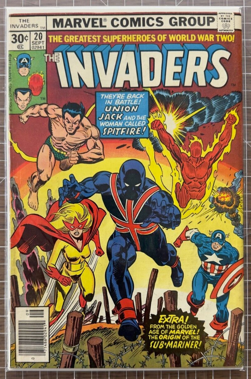 Invaders #20 (1977) Key 1st Union Jack Marvel Comic 3.5-4.5