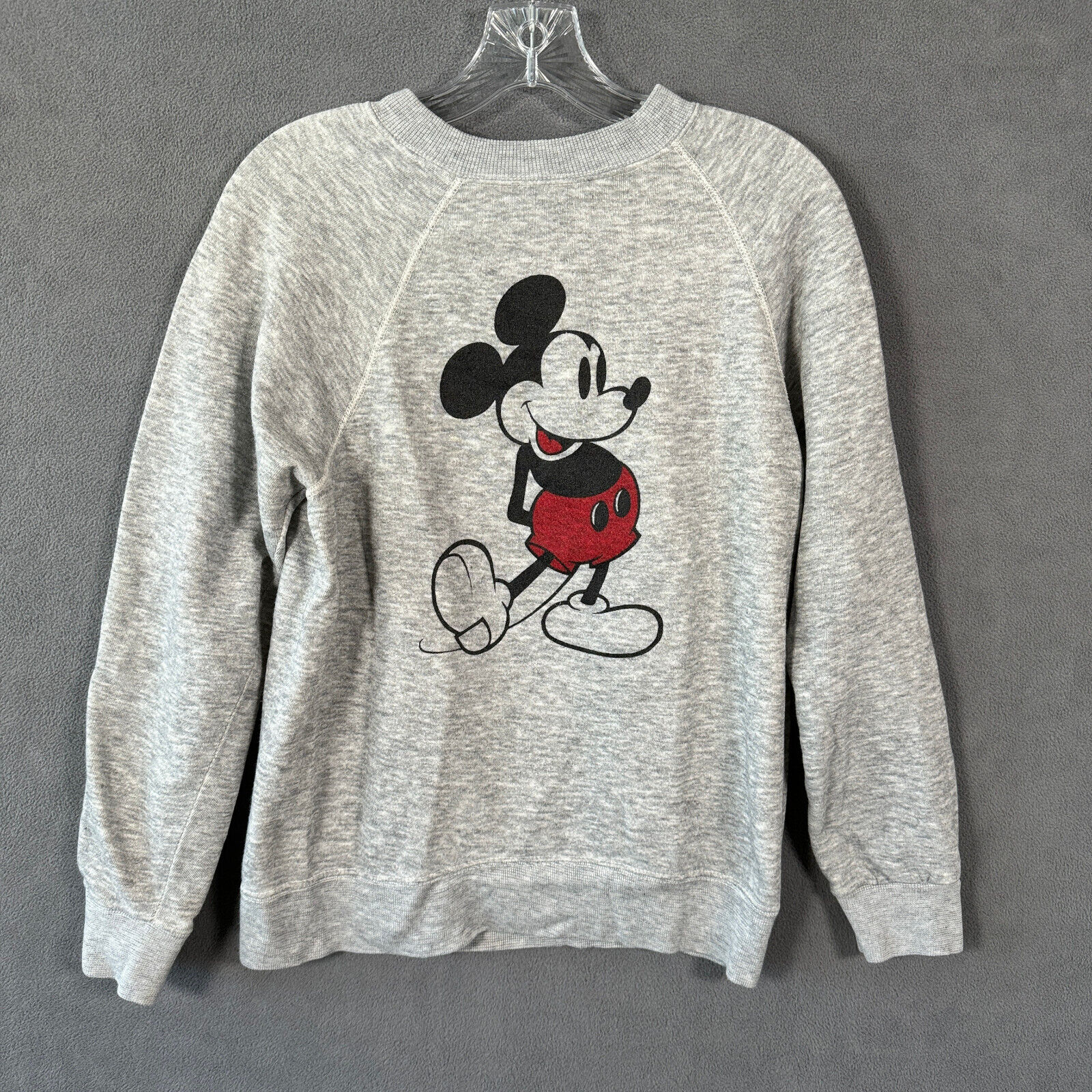 Vintage 80’s Mickey Mouse Sweatshirt Adult Medium Disney World Classic Gray Men