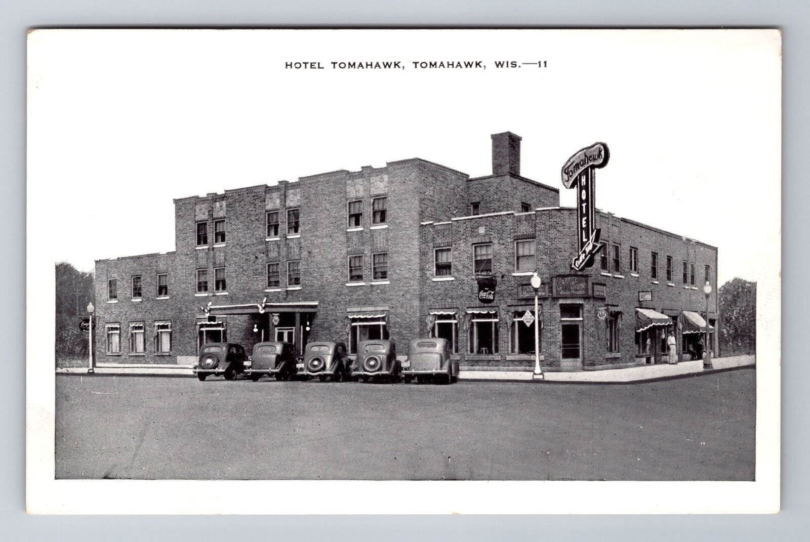 Tomahawk WI-Wisconsin, Hotel Tomahawk, Advertising, Antique, Vintage Postcard