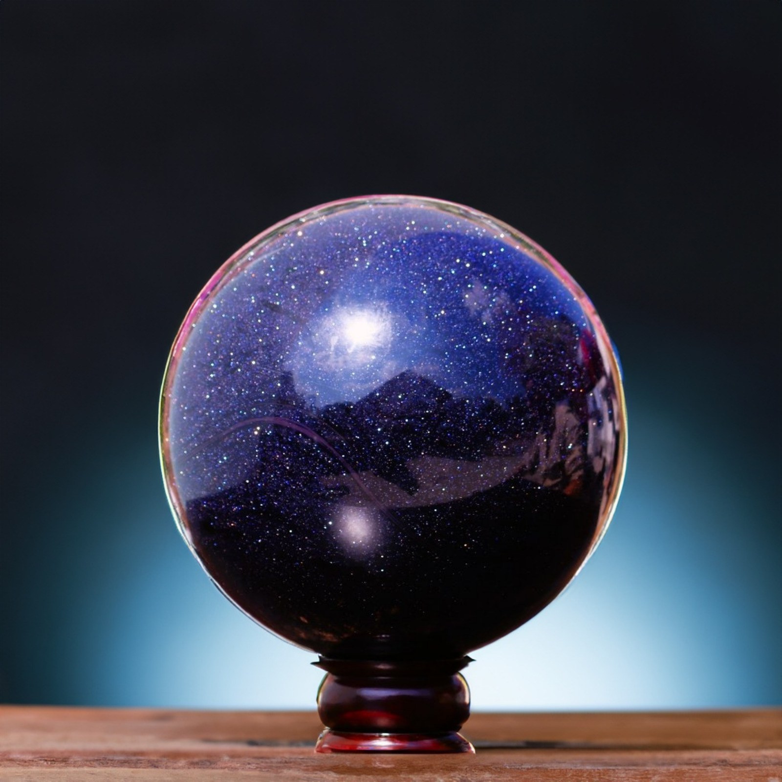 16CM Large Blue Goldstone Healing Energy  Power Chakra Spirit Stone Sphere Ball