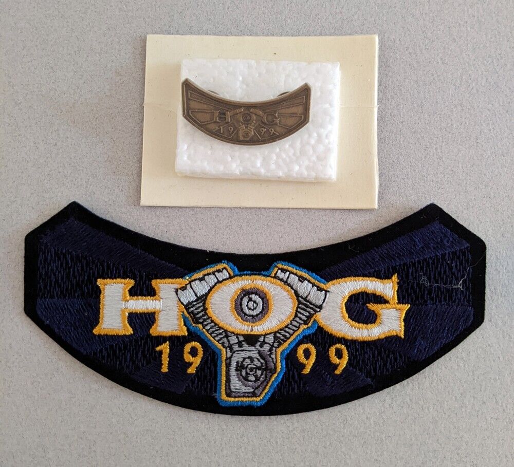 HOG 1999 Rocker Patch and Pin set HARLEY OWNERS GROUP H-D