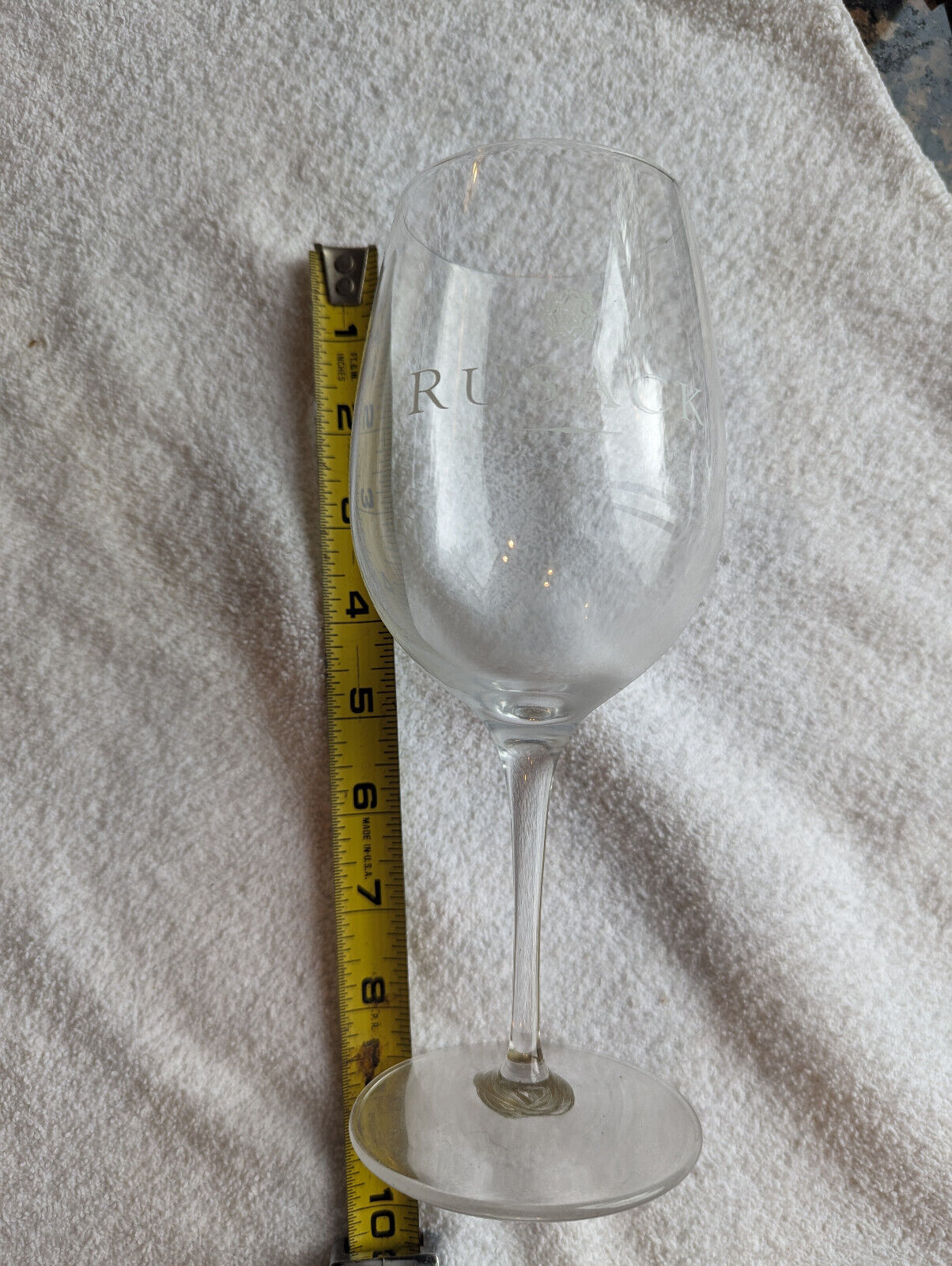 rusack VINEYARD WINERY WINE TASTING GLASS STEMWARE solvang ca etched art 92011