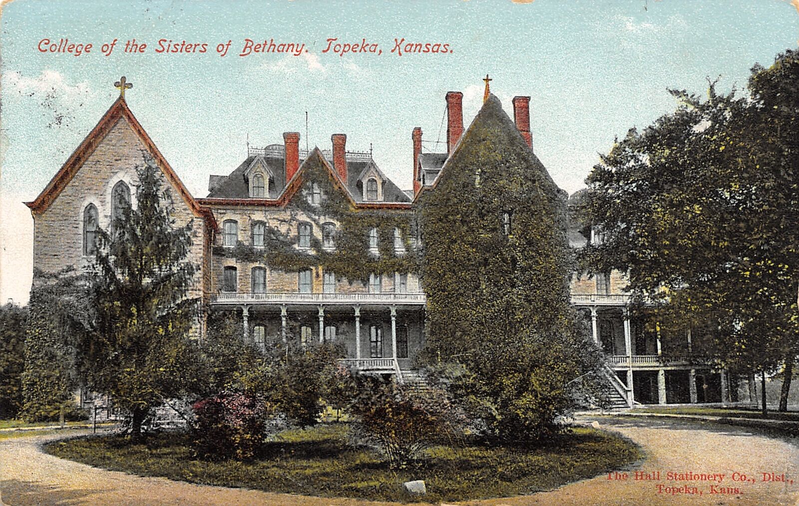 Topeka KS Circle Drive @ The College of the Sisters of Bethany 1909