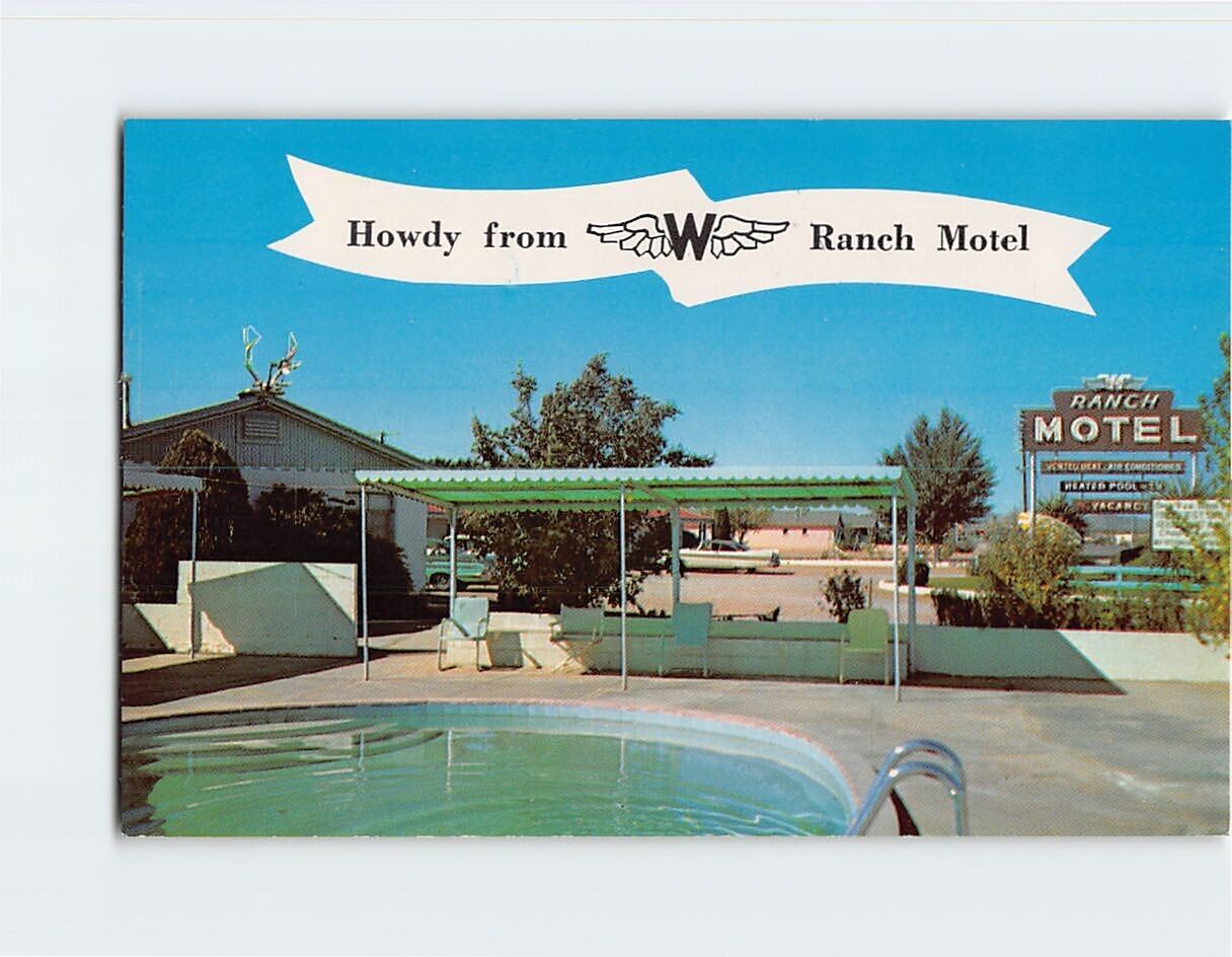 Postcard Howdy from Ranch Motel Van Horn Texas USA