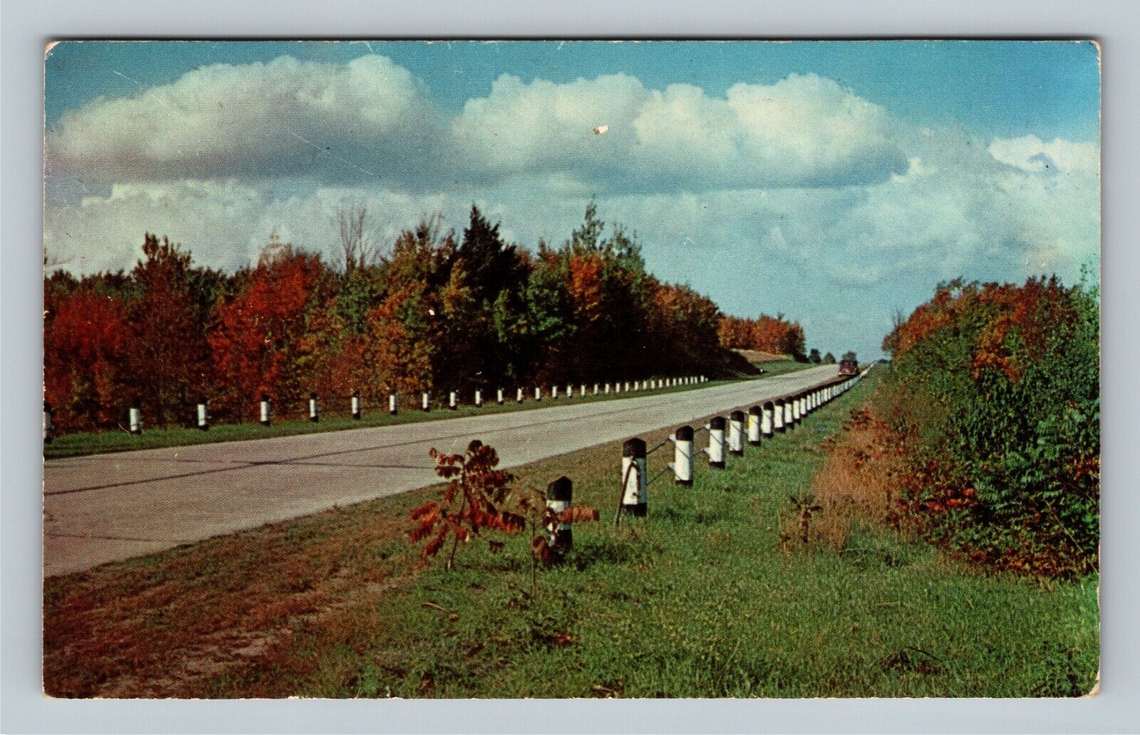 Eastern OH Scenic Roadway Autumn Foliage Buckeye State Ohio Vintage Postcard