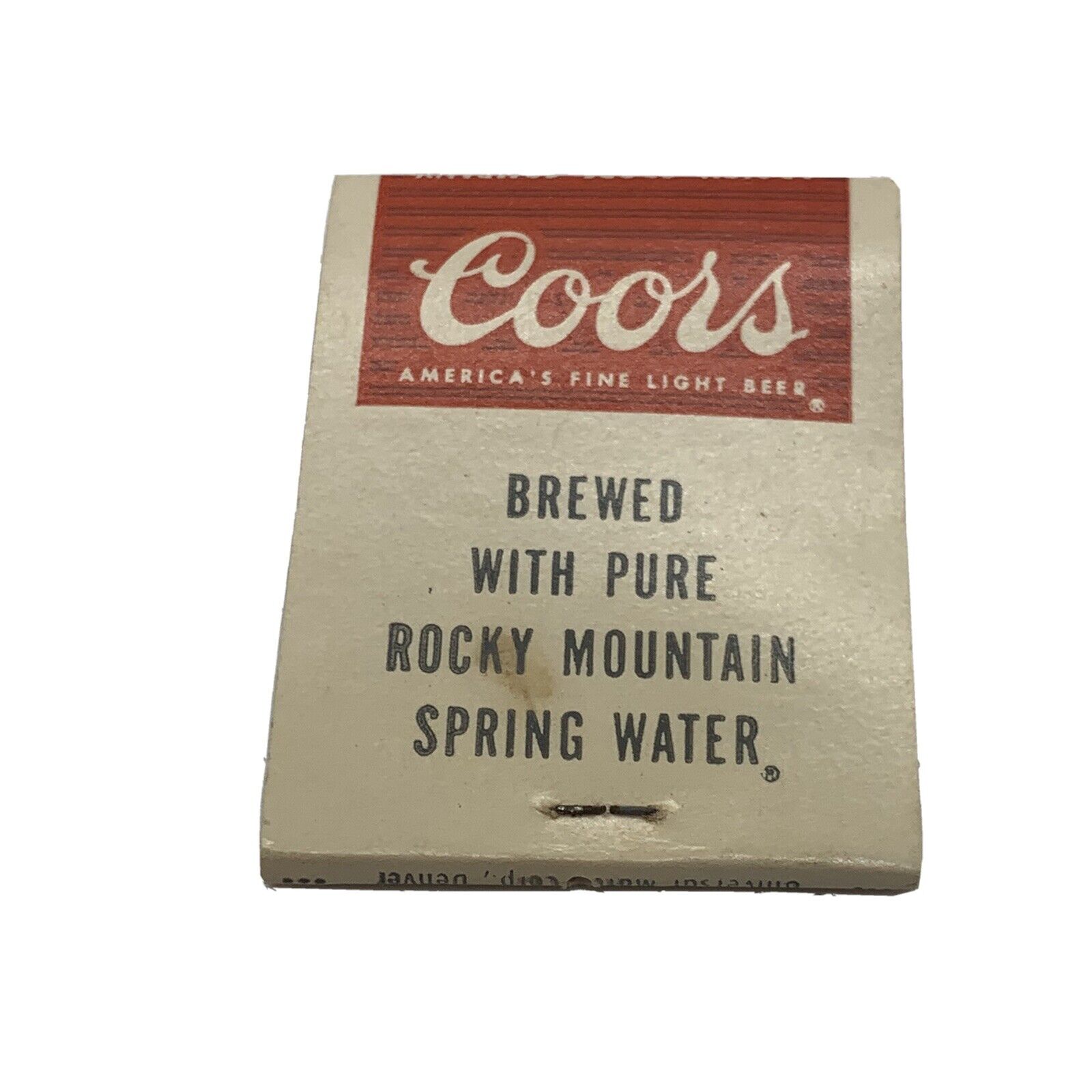 Vintage Coors Beer Advertisement Matchbook Cover Unstruck