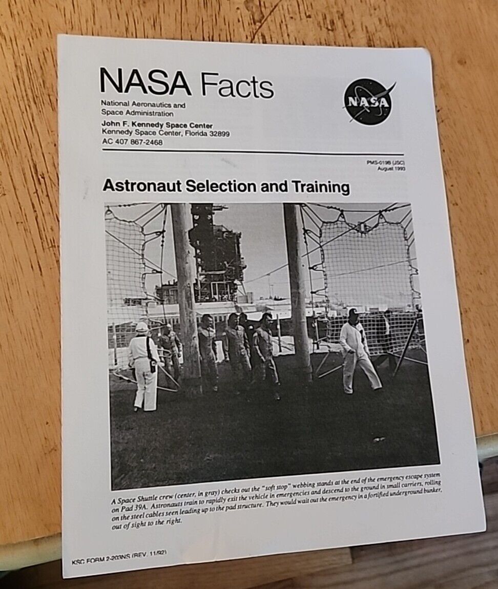 Vintage 1990\'s NASA Facts John F Kennedy Space Center Aeronautics Astronaut Rare