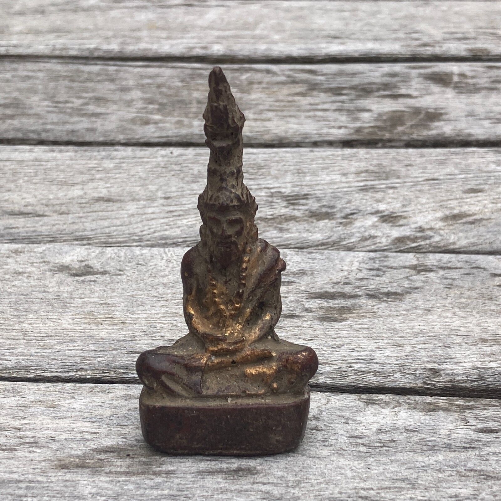 Temple Lersi Hermit Amulet Wood Statue
