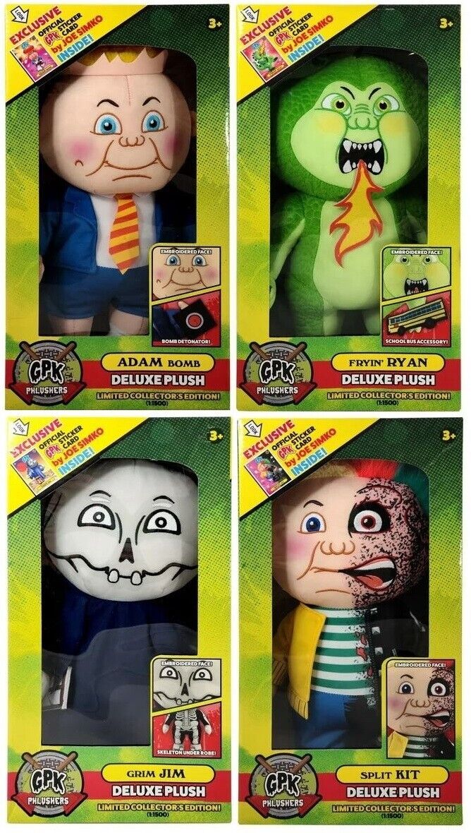 Lot of 4: Garbage Pail Kids GPK Deluxe 12” Plush Collector's Edition Figures