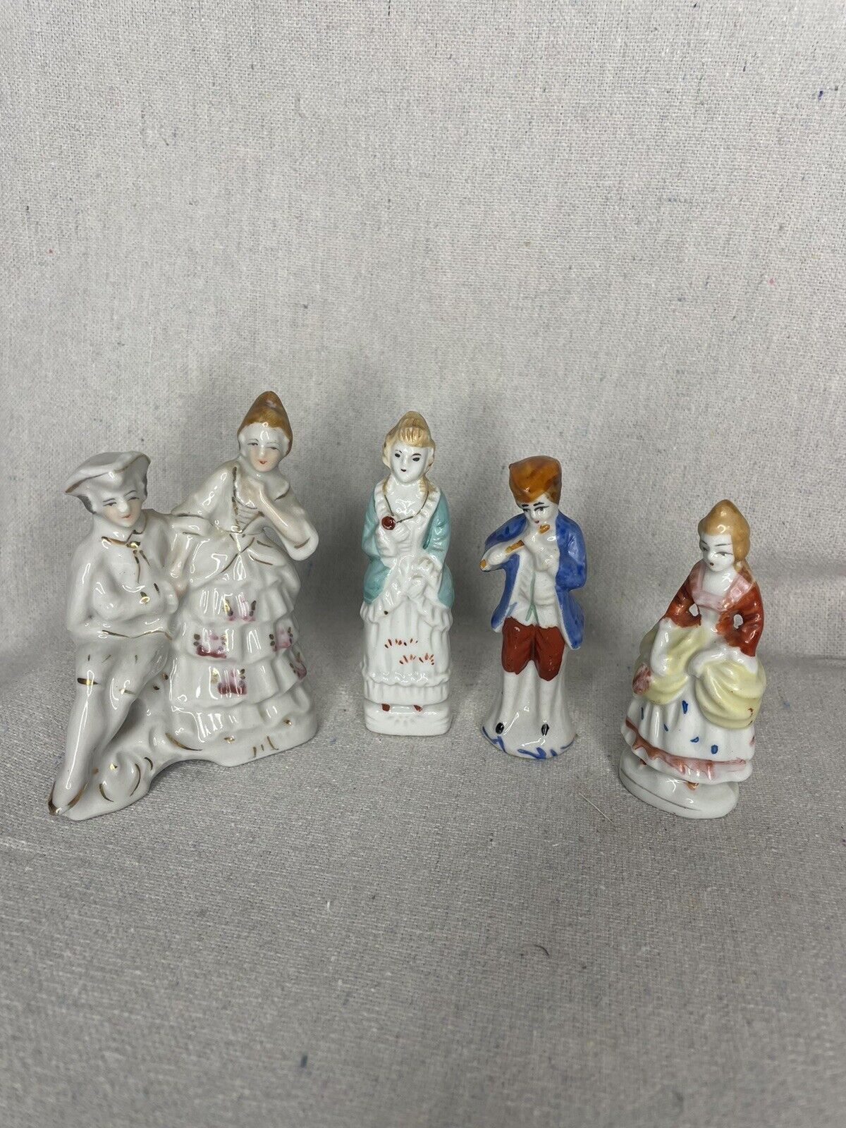 Lot Of 4 Vintage Porcelain Hand-Painted Figurines – Made in Occupied Japan
