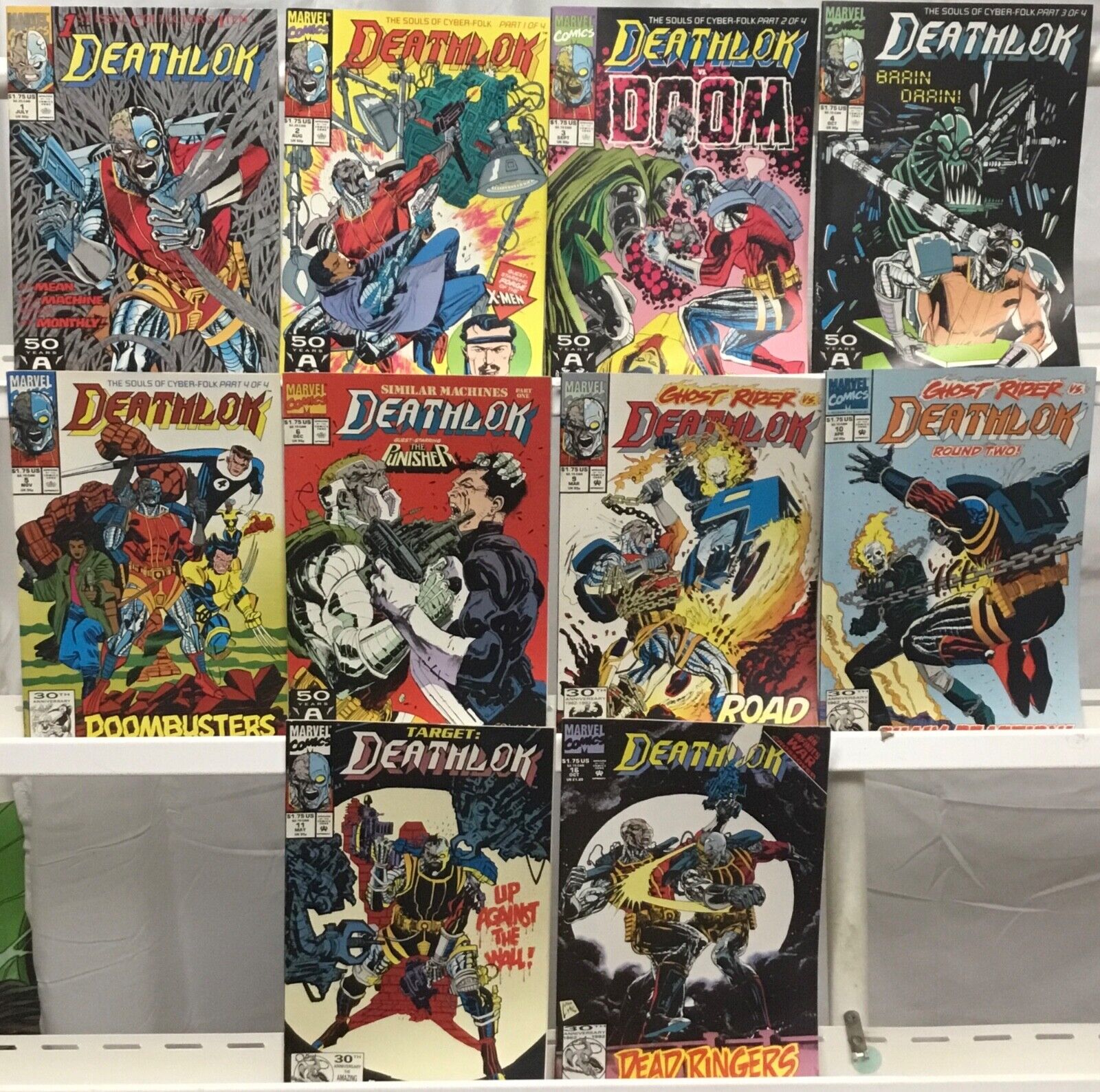 Marvel Comics - Deathlok 2nd Series - Comic Book Lot of 10 Issues